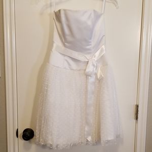 White strapless dress